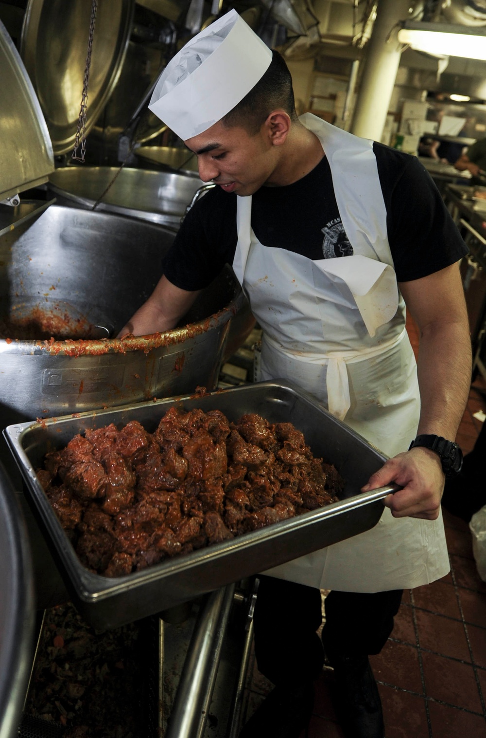 USS Nimitz sailors at work
