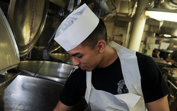 USS Nimitz sailors at work