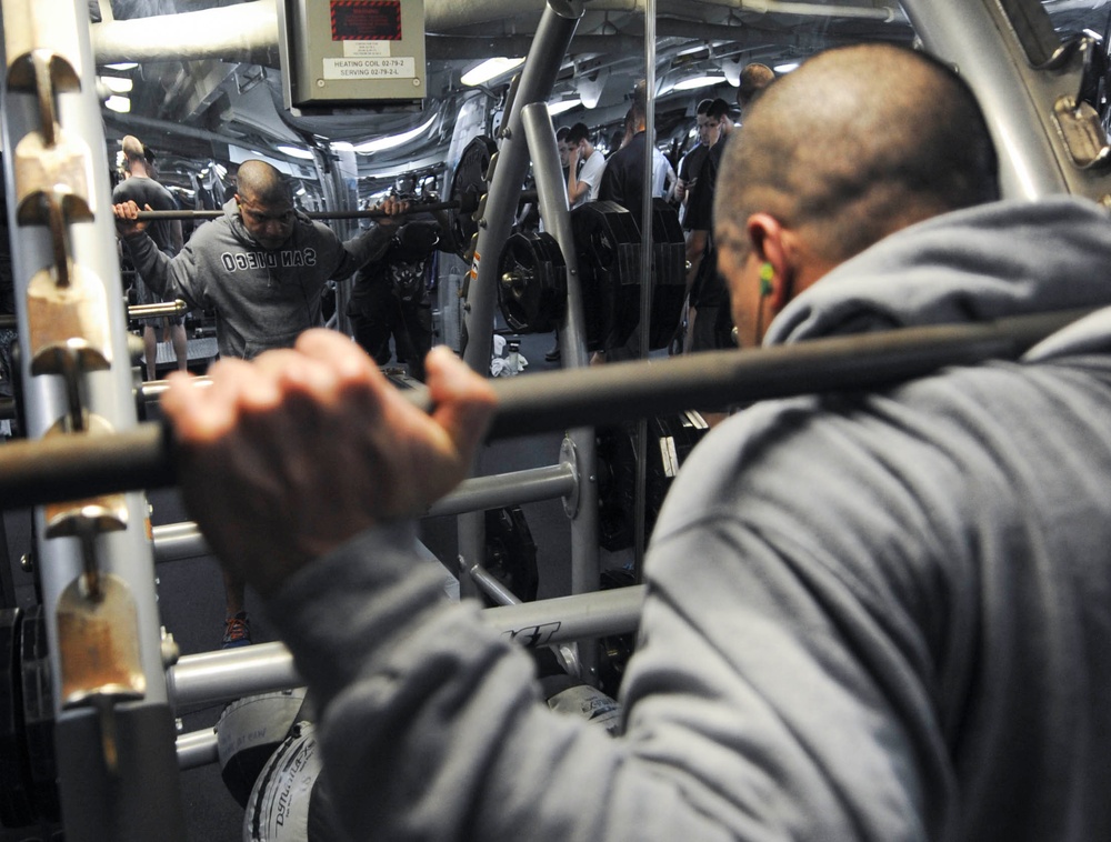 USS Nimitz sailors at work