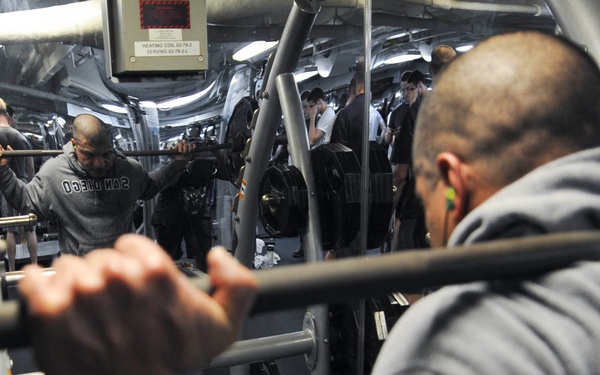 USS Nimitz sailors at work