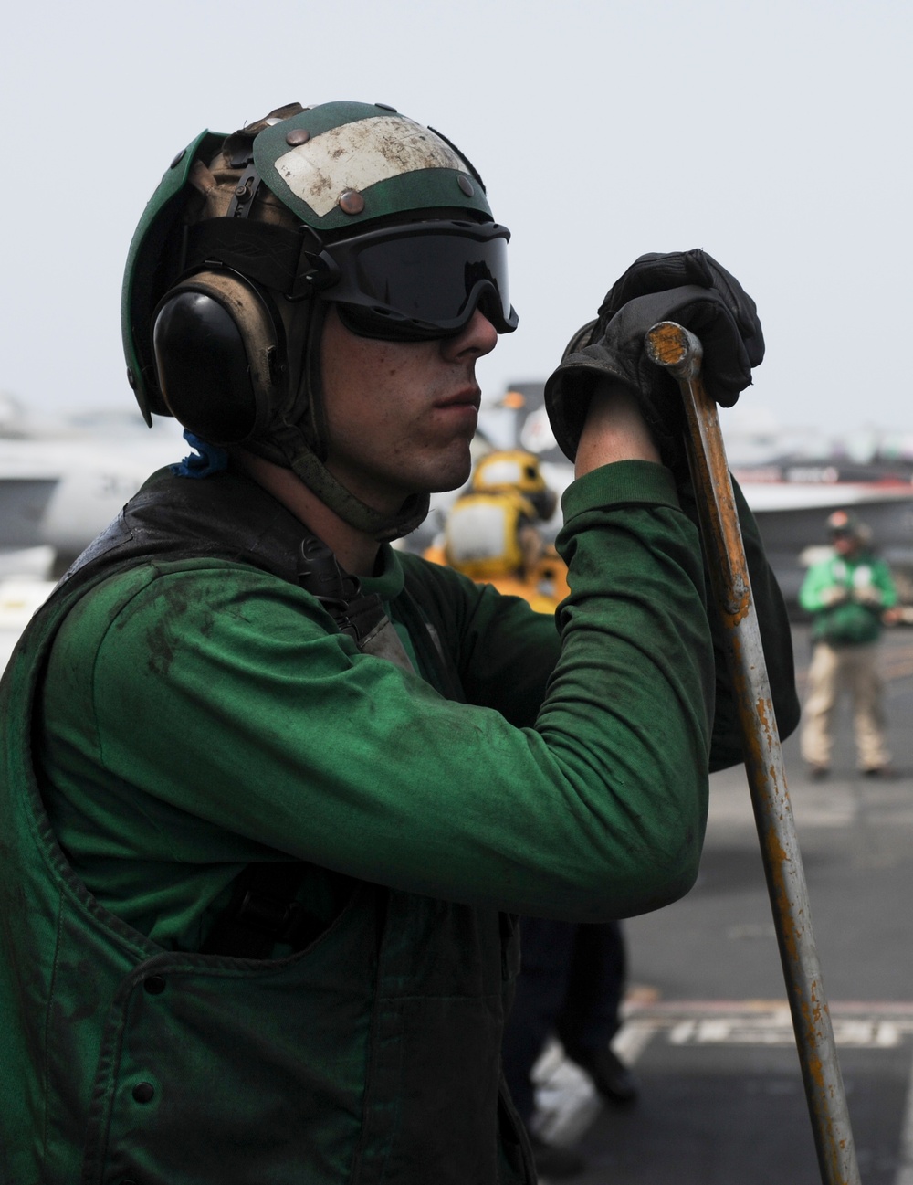 USS Nimitz flight deck action