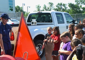 Coast Guard gives Aids to Navigation demonstration to children in Dulac