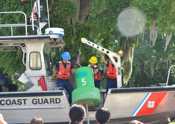Coast Guard gives Aids to Navigation demonstration to children in Dulac