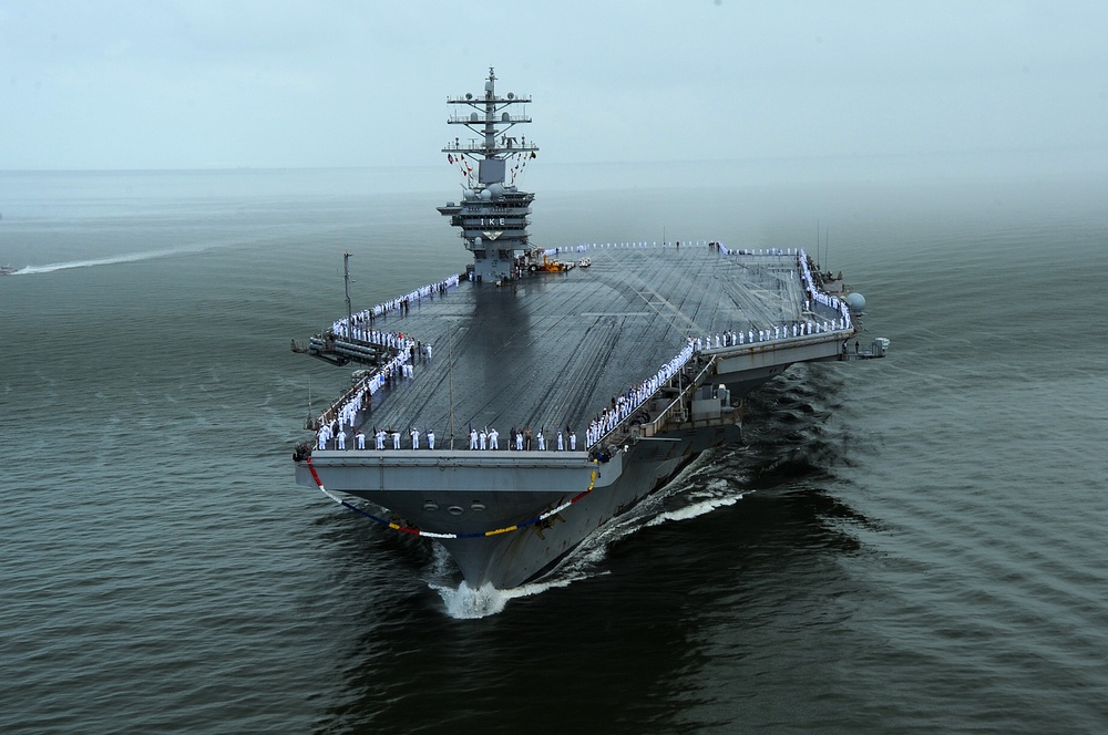 USS Dwight D. Eisenhower arrives at Naval Station Norfolk