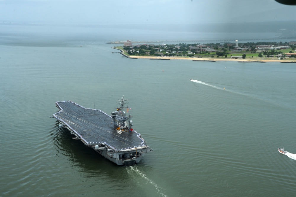 USS Dwight D. Eisenhower arrives at Naval Station Norfolk