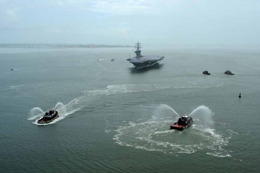 USS Dwight D. Eisenhower arrives at Naval Station Norfolk