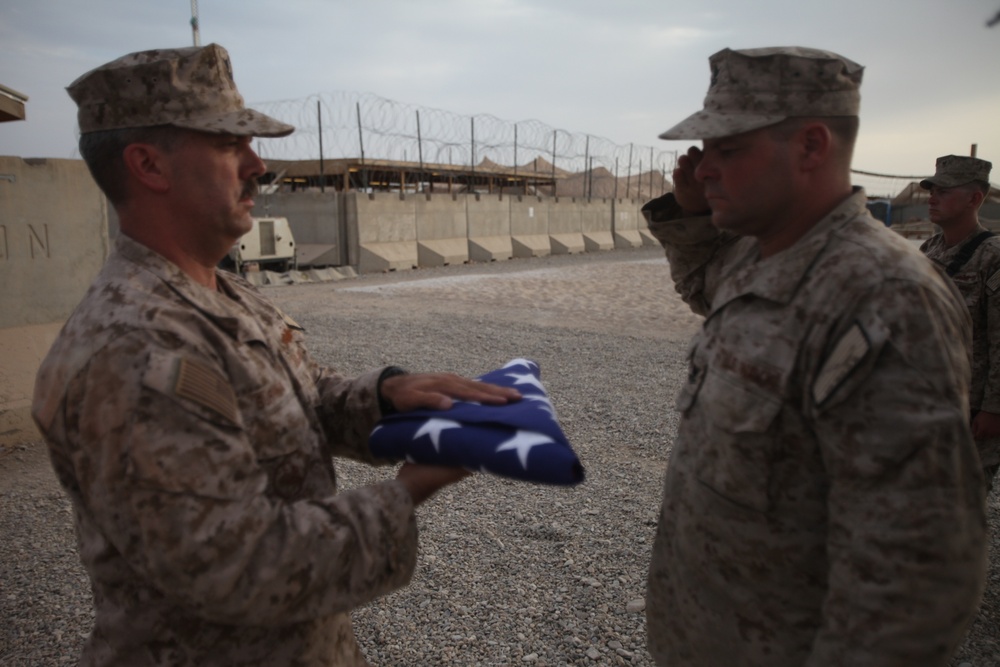 Seabee raises American flag over Afghanistan to honor father