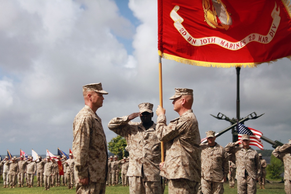 2nd Battalion, 10th Marine Regiment welcomes new commanding officer