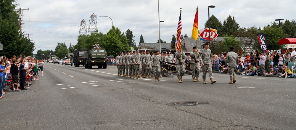 Thunderbolt soldiers serve as grand marshals in Fourth of July parade