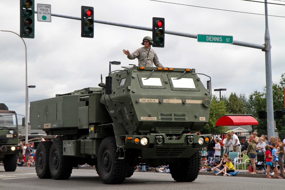 Thunderbolt soldiers serve as grand marshals in Fourth of July parade