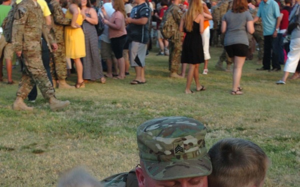 Long Knife soldier returns home to family, new son