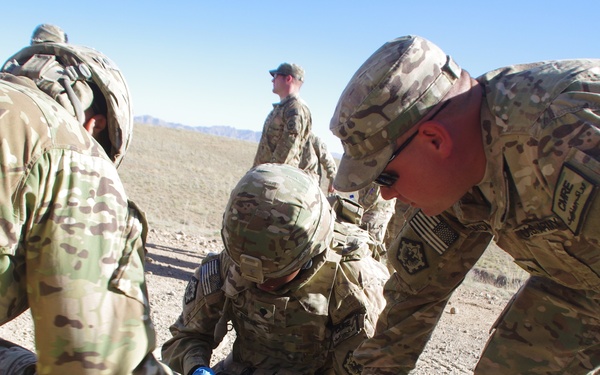 864th Engineer Battalion medics train to real life situations while deployed in Afghanistan
