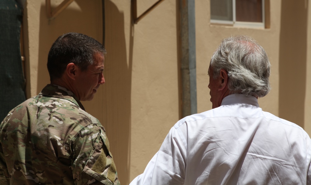 Sen. Bob Corker visits Camp Integrity, Afghanistan