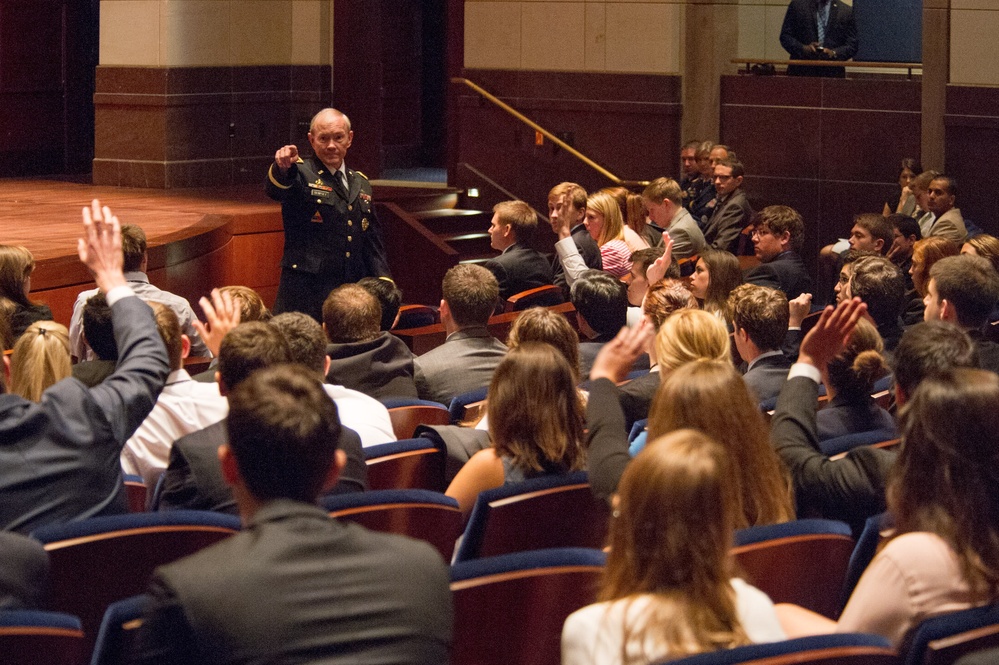 General Dempsey speaks to congressional interns