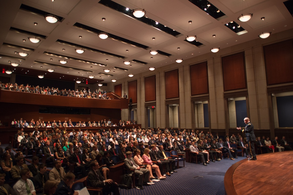 General Dempsey speaks to congressional interns