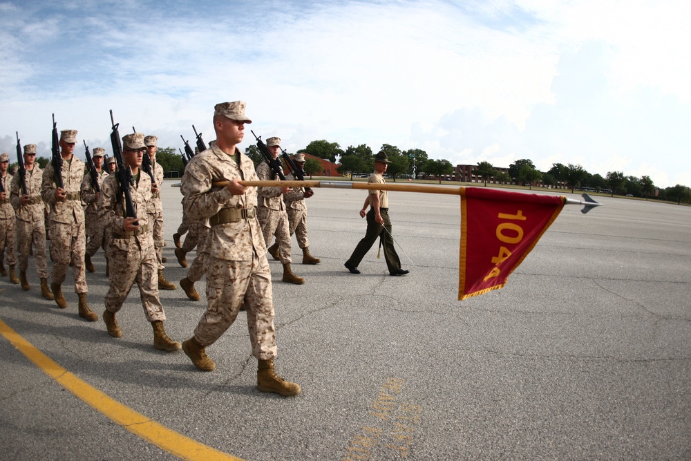 Paris Island recruits take first steps toward Marine Corps discipline with drill