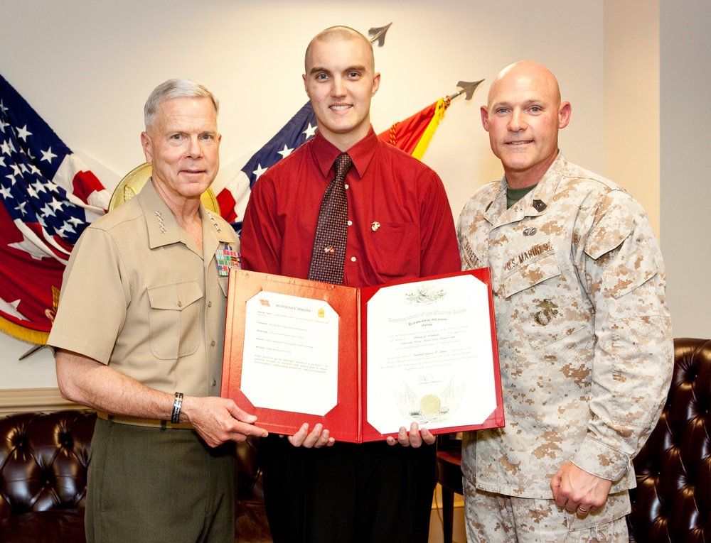 Honorary Marine ceremony