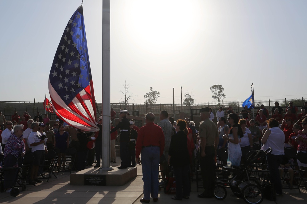 MCAS Yuma Marines honored at Fourth of July Flag Raising Event