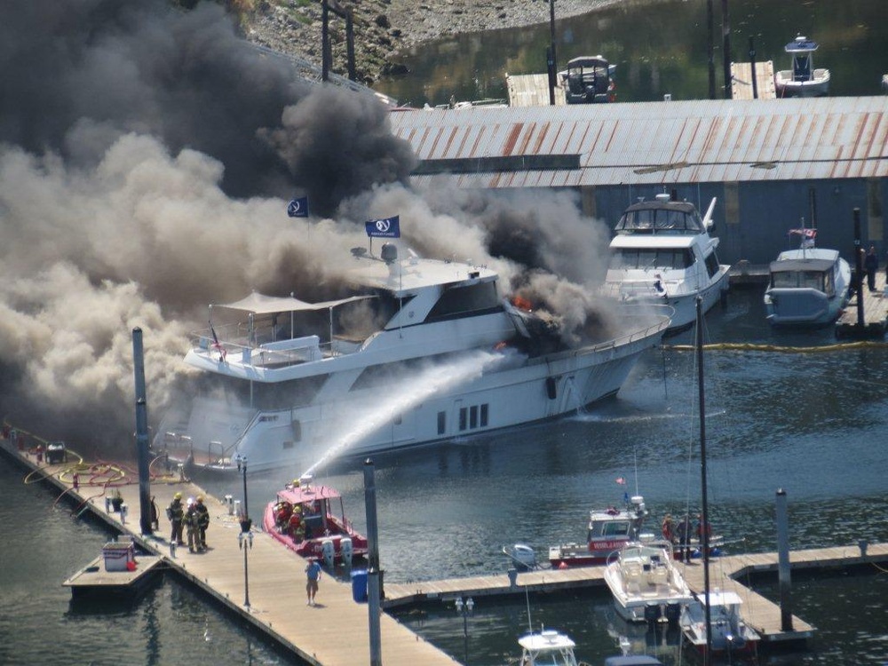 Roche Harbor vessel fire