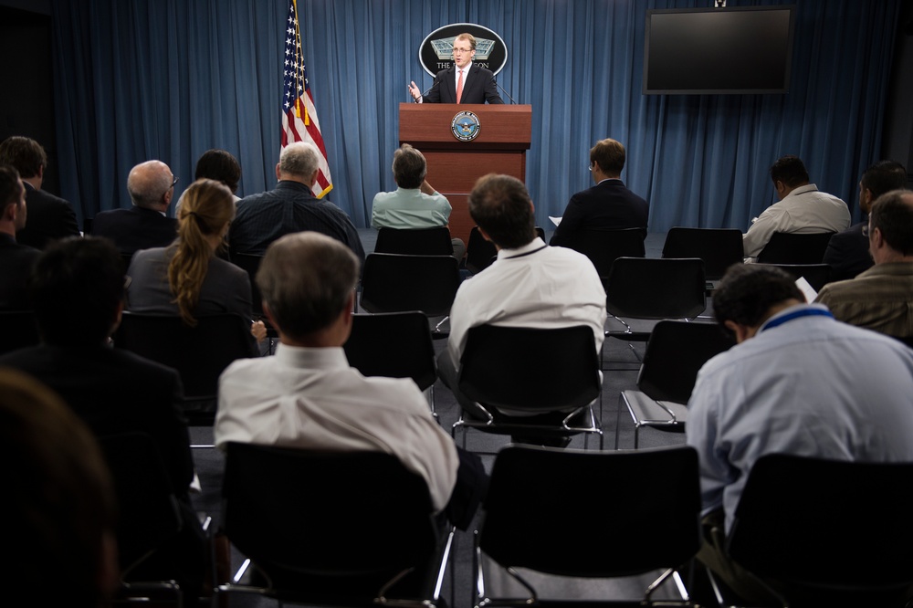 Pentagon press secretary briefs reporters