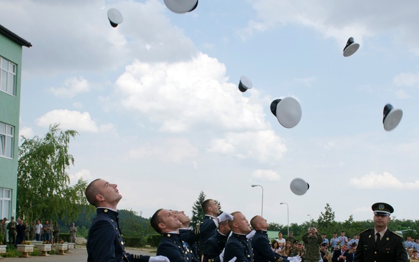 Kosovo cadet graduates receive visit from Iowa adjutant general