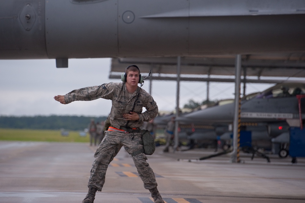 July readiness exercise F-16 Fighting Falcon take off