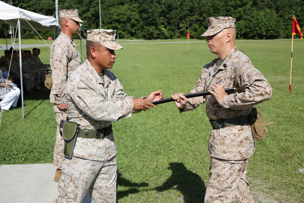 Passing the sword: 8th ESB receives new sergeant major