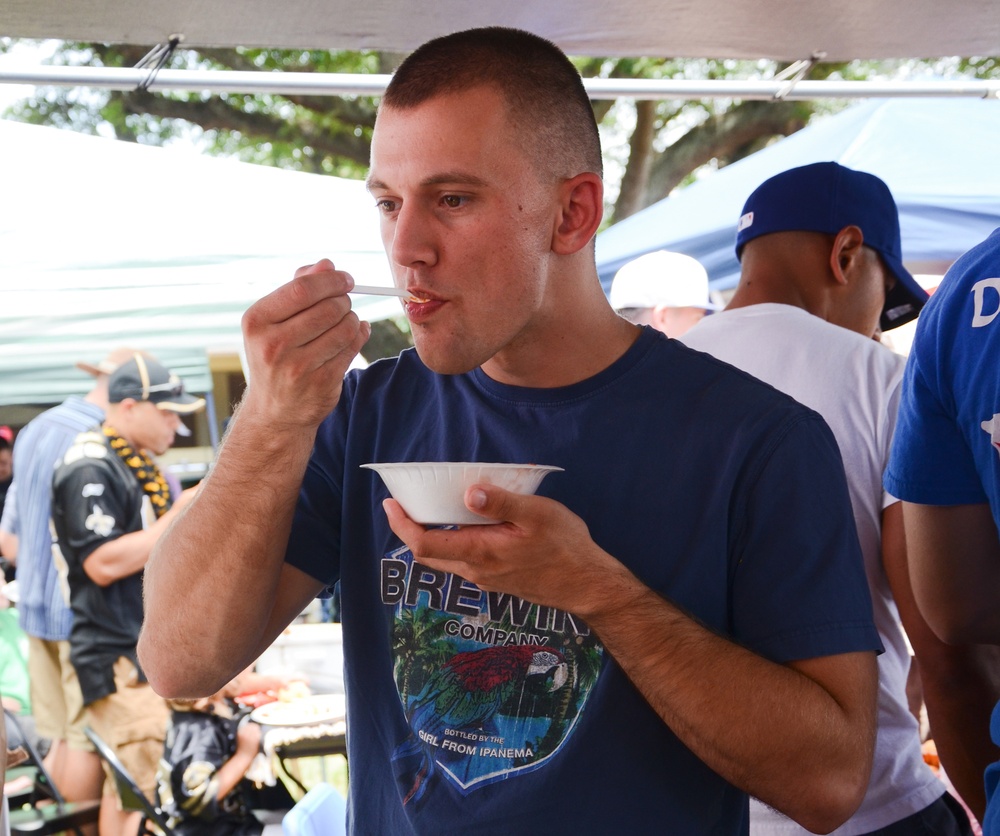 Chill-axing with MAG-24: MAG-24 units compete in chili cook-off