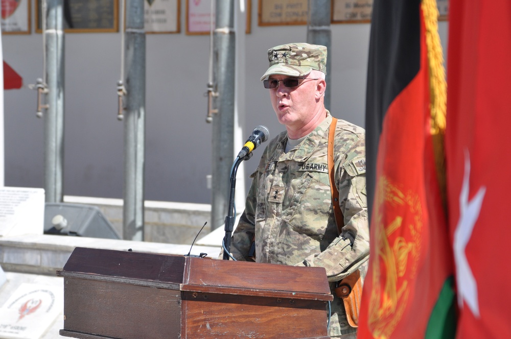 TAD Division commander speaks during TAN inactivation