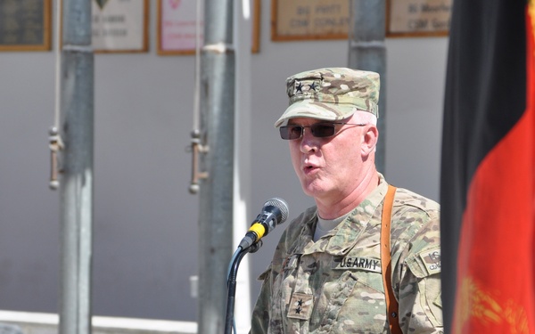 TAD Division commander speaks during TAN inactivation
