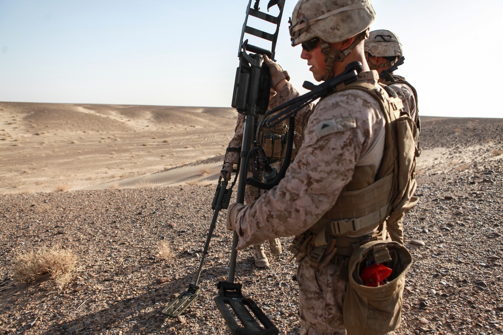 Marines with Echo Co., 2/8 Conduct a Security Patrol