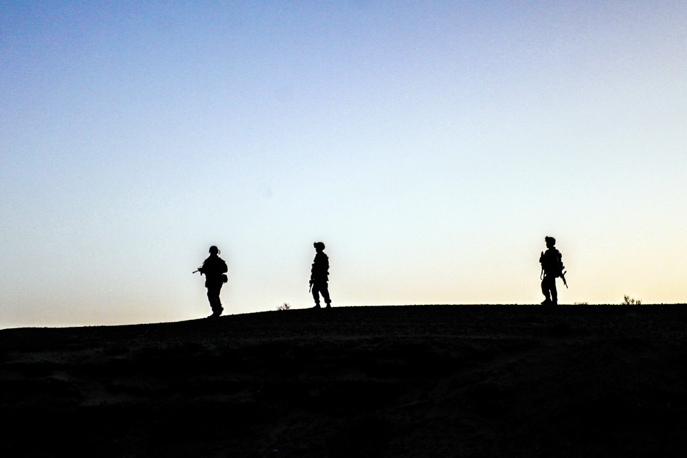 Marines with Echo Co., 2/8 Conduct a Security Patrol