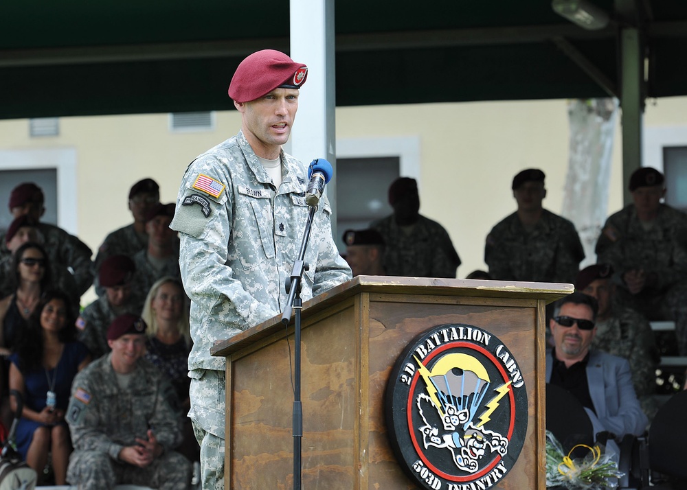 2nd Battalion (Airborne), 503rd Infantry change of command