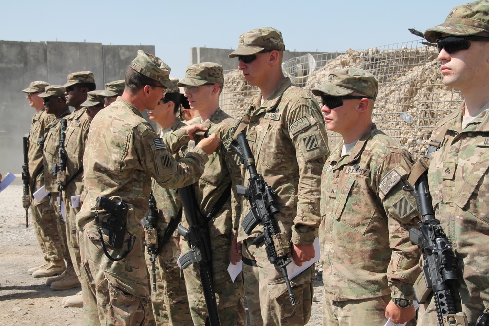 DVIDS - News - ‘Mustang’ soldiers awarded combat badges