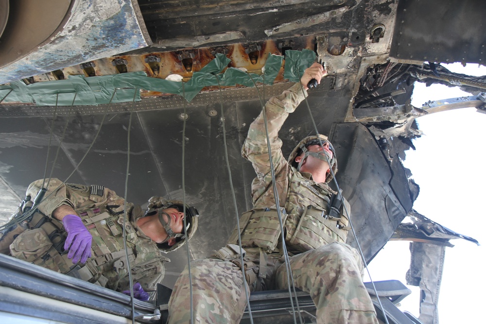 C130 aircraft wings removed with explosives