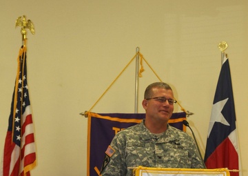 Wrangler 6 discusses Army Force Structure at Temple Lions Club luncheon