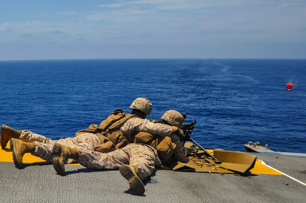 Live-fire exercise aboard USS Boxer