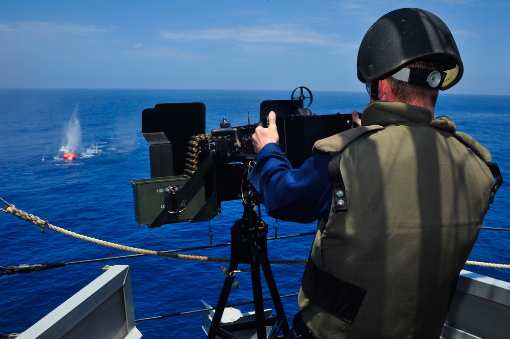 Live-fire exercise aboard USS Boxer