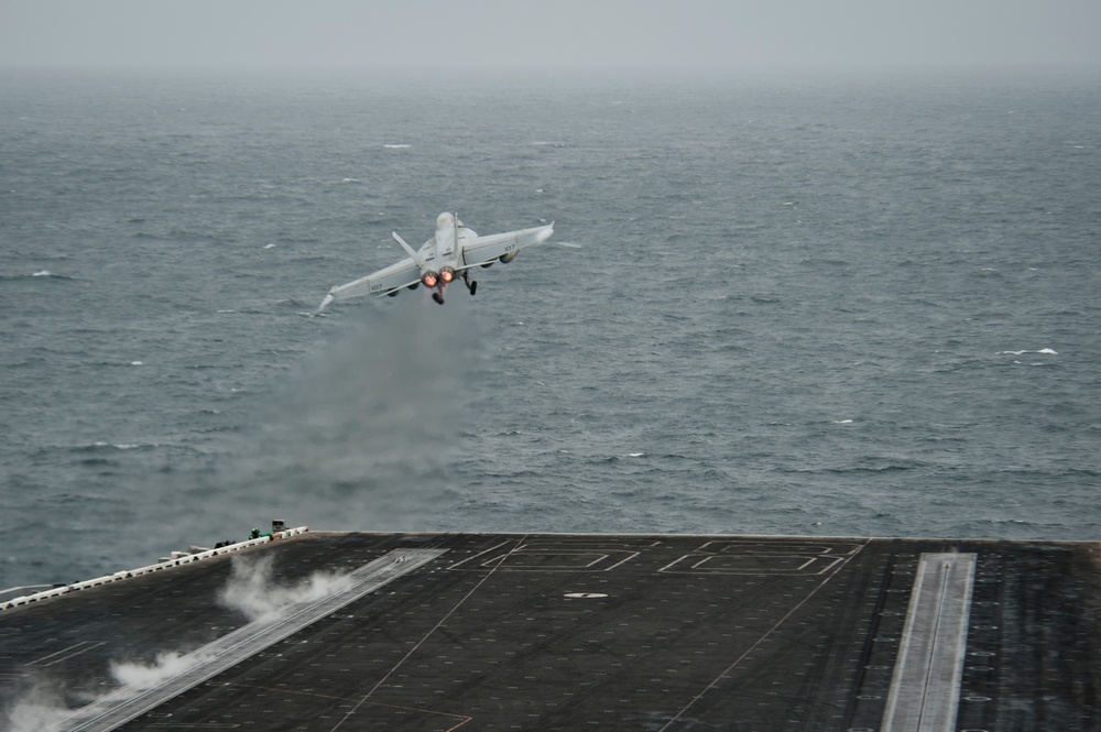 Nimitz flight deck action