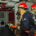 Shipboard firefighting drill