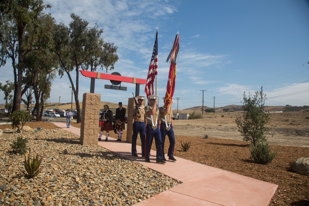 Memorial garden dedicated to fallen Marines