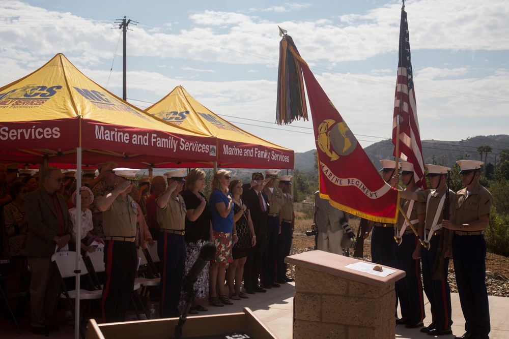 Memorial garden dedicated to fallen Marines