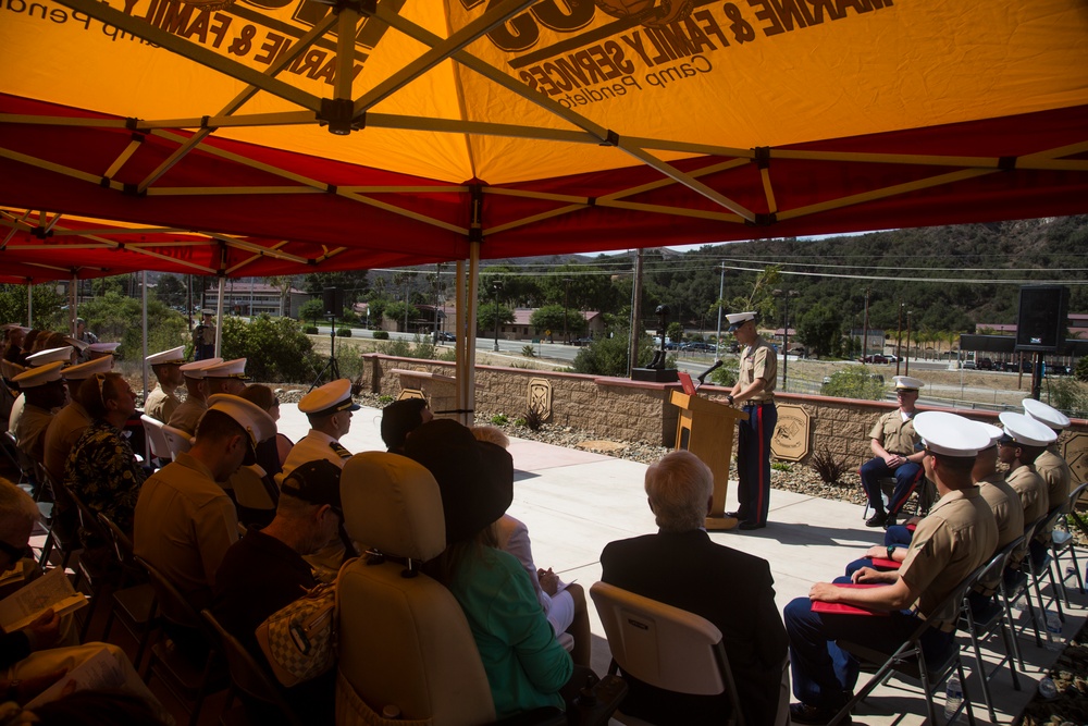 Memorial garden dedicated to fallen Marines