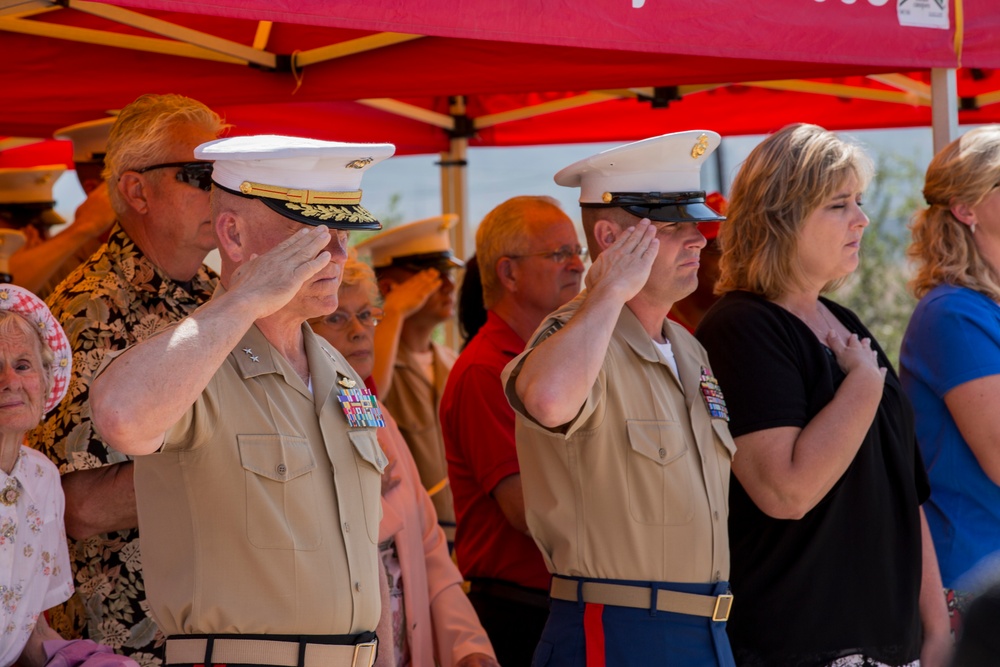 Memorial garden dedicated to fallen Marines