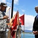 Secretary of the Army John McHugh tours Army logistic support vessel Lt. Gen. William B. Bunker