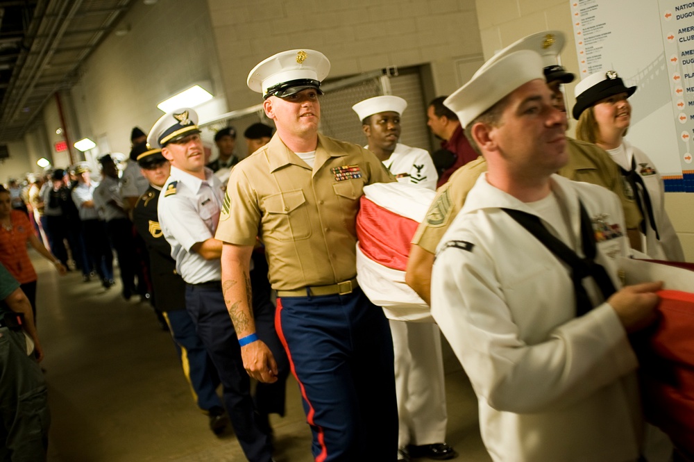 Joint service flag detail at MLB All-Star Game