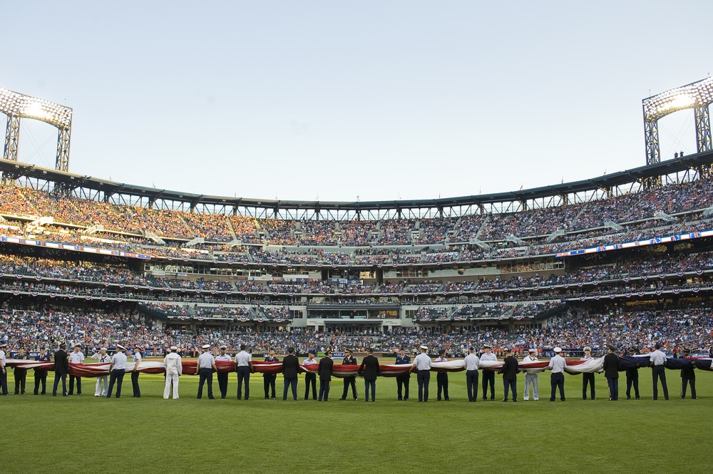 Joint service flag detail at MLB All-Star Game