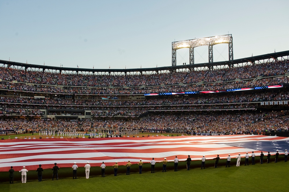 Joint service flag detail at MLB All-Star Game