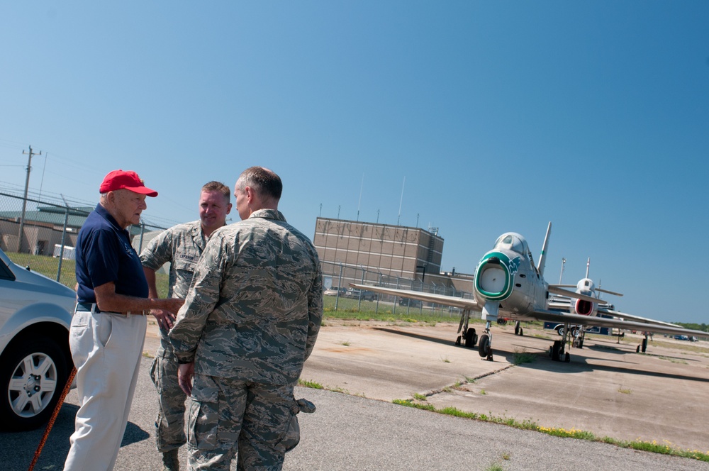 Local Korean War Ace visits Otis ANG Base