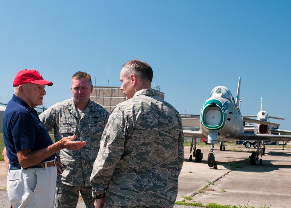 Local Korean War Ace visits Otis ANG Base